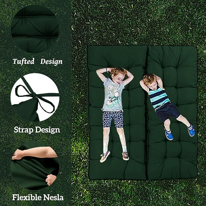 Outside Benches Cushion with Backrest, Thicken Waterproof Swing Cushions 2/3 - Image 4