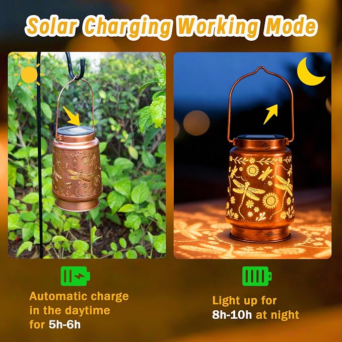 Dragonfly Solar Lantern Lights, Outdoor Lanterns - Image 3