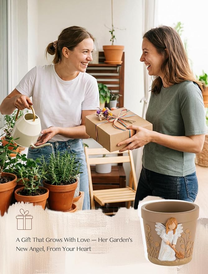 Gardening Gifts for Women: Hand-Painted 3D Art Planter for Plant Lover - Image 6