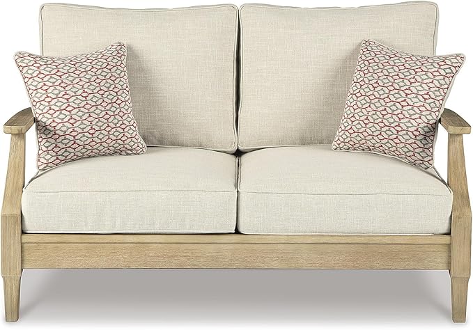 Signature Design by Ashley Clare View Coastal Outdoor Loveseat, Cushioned - Image 5