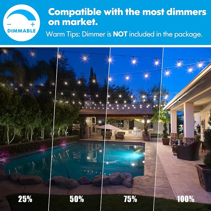 Lakumu 2-Pack 96FT Outdoor String Lights - Image 4