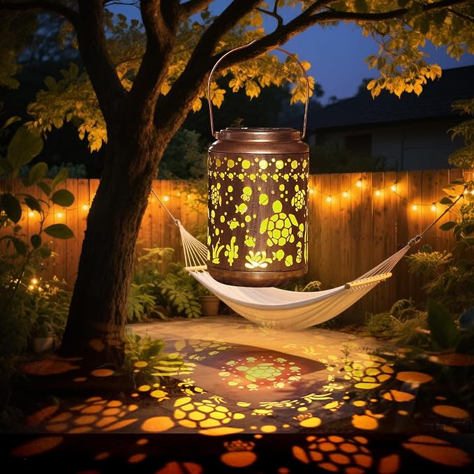 Turtle Solar Lantern Outdoor Turtle Decor Garden Decor Waterproof Light Hanging - Image 7