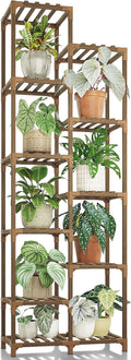 Bamworld Plant Stand Indoor Outdoor 11 Tier Tall Large Wood Plant Shelf Multi by Bamworld