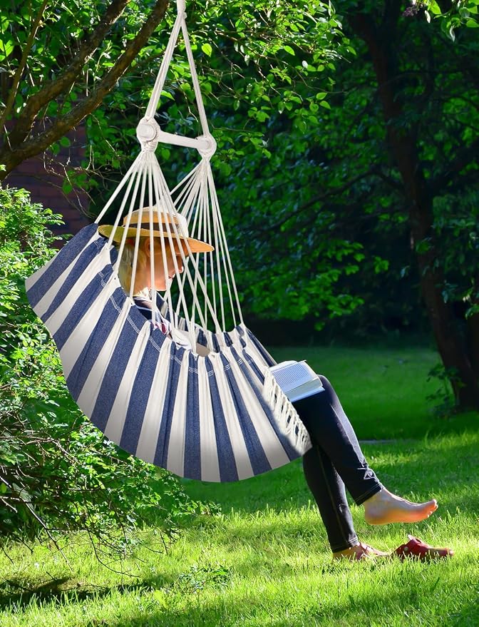 Chihee Hammock Chair Hanging Swing Max 500 Lbs 2 Cushions Included Metal - Image 2