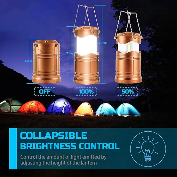 Lichamp LED Camping Lantern, 4 Pack Battery Powered Flashlight - Image 4