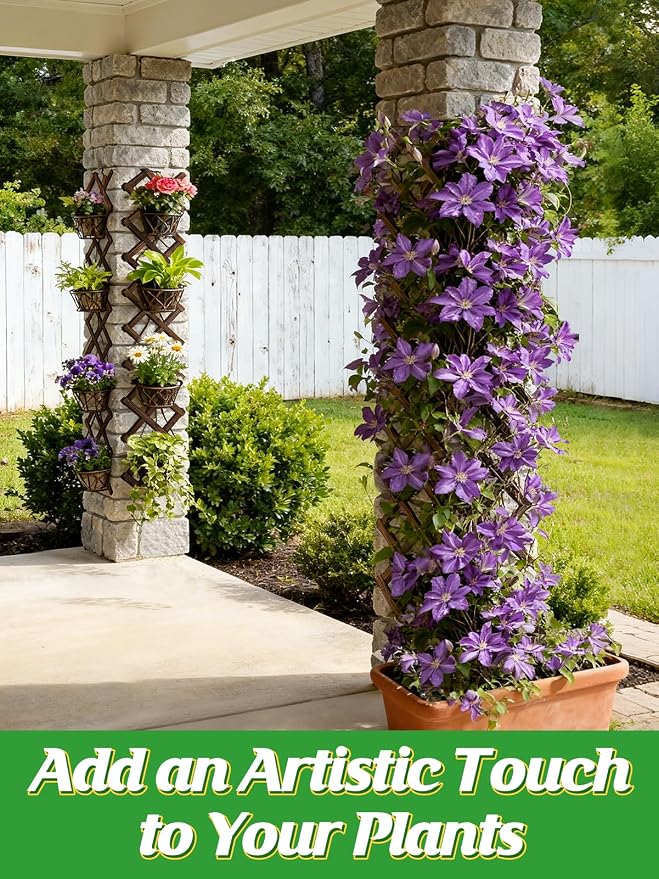 Pack of 4 Extra Thick Wooden Wall Trellis - Image 2