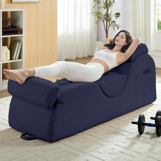 ijuicy 25" Wide Corduroy Yoga Chair, Yoga Lounge Chair - Image 9