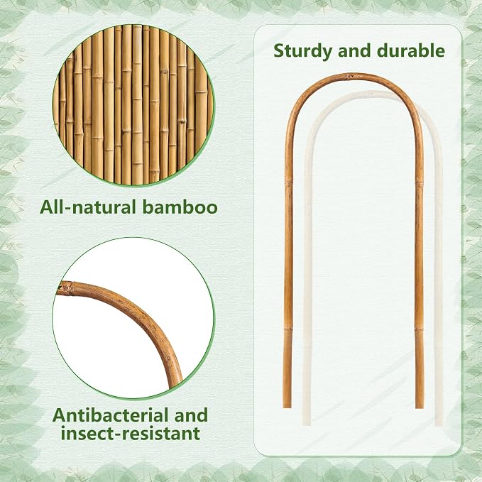 Bamboo Trellis, 20 Pack U-Hoop & U-Shape Garden Trellis - Image 6