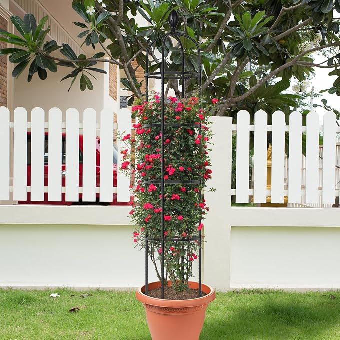 2 Pack 6Ft Tall Garden Obelisk Trellis - Image 5