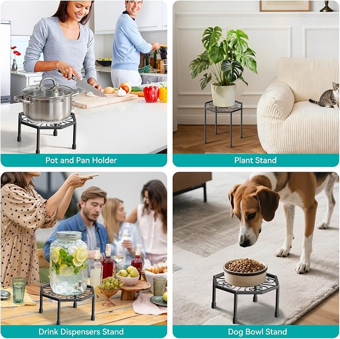 5-Pack Metal Plant Stands for Outdoor Indoor, Anti-Rust Iron Flower Pot Stand - Image 7