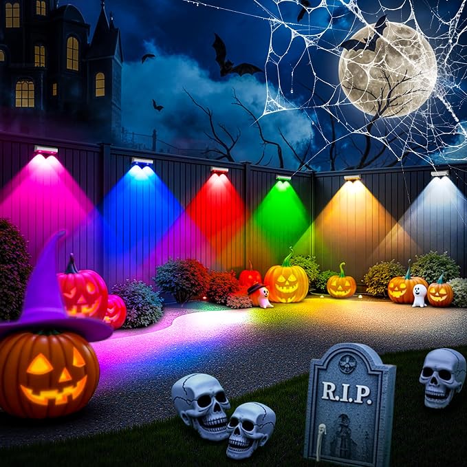 SOLPEX Solar Fence Lights Outdoor, 9 Fixed Colors ＆ Color Changing Fence Solar - Image 9