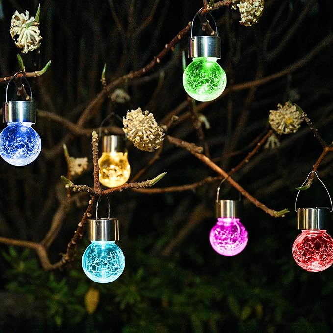 SOLPEX 12 Pack Solar Outdoor Lights Decorative, Hanging Christmas Decoration - Image 8