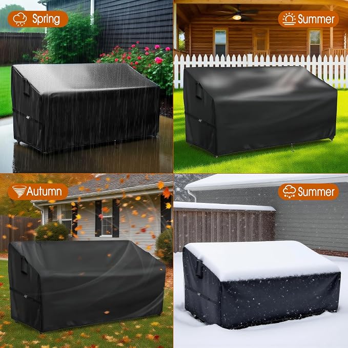 Outdoor Sofa Cover, 82 Inch Waterproof 3-Seater Paito Couch Sectional Sofa Cover - Image 7