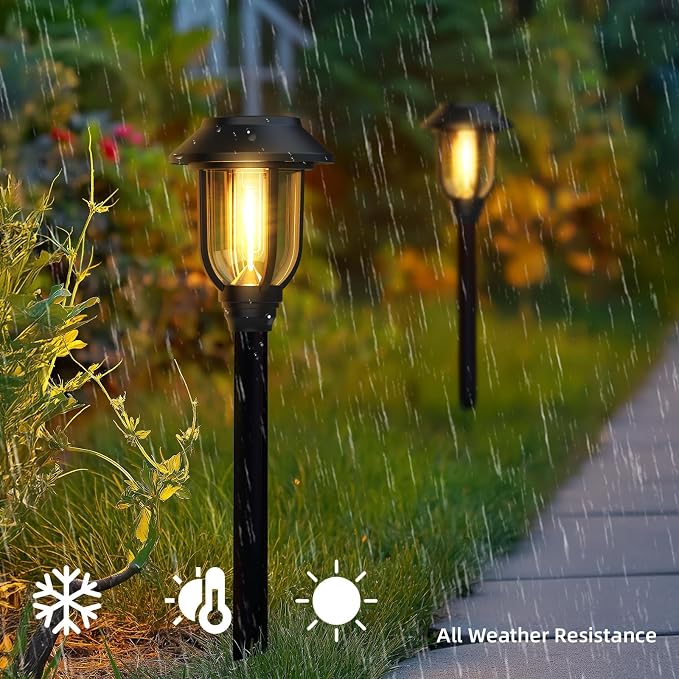 12 Pack Solar Pathway Lights Outdoor, Dusk to Dawn Solar Lights Outdoor - Image 8