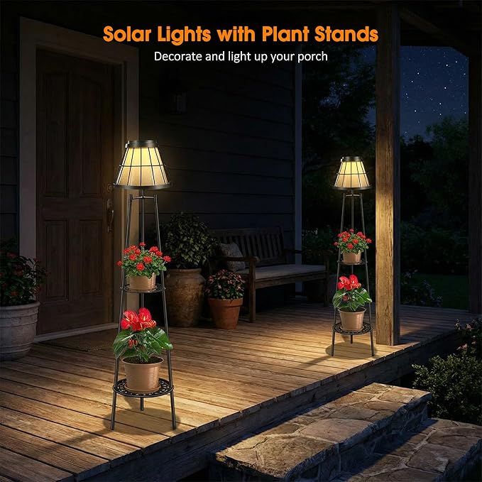 2 Pack 45.5'' Outdoor Floor Lamps - Image 4