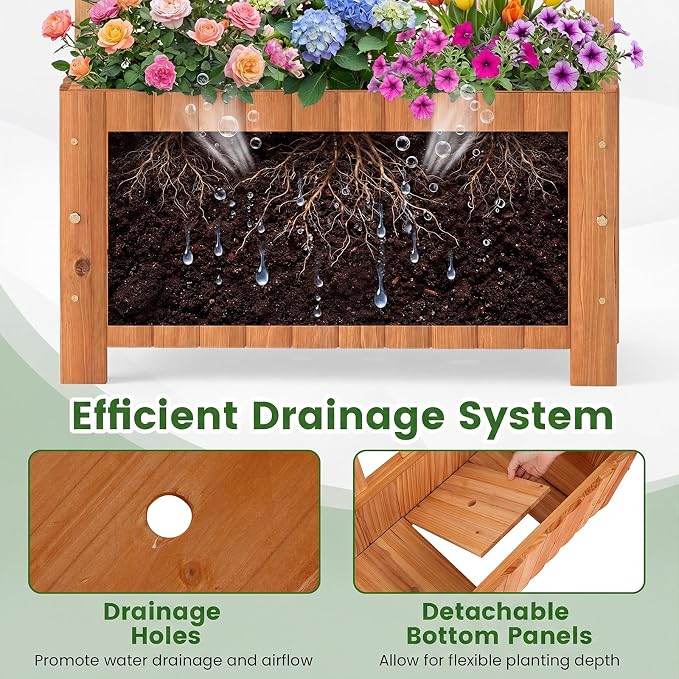 Giantex Wooden Raised Garden Bed - Image 4