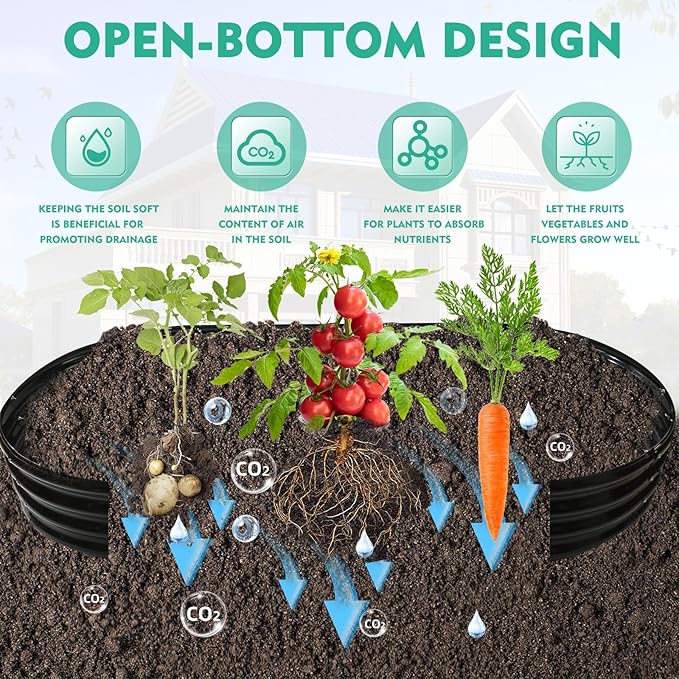 6X3X1 FT Oval Galvanized Metal Garden Raised Bed/Plant Box - Image 7
