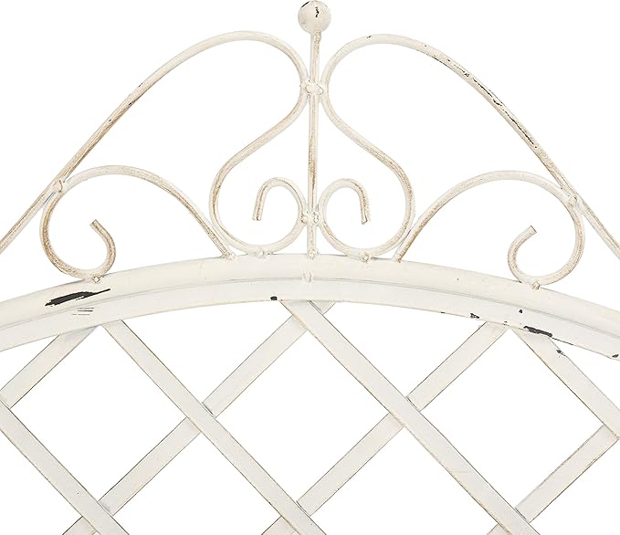 Safavieh PAT5017A Collection Adina Antique White Wrought Iron 51.25" Outdoor - Image 8