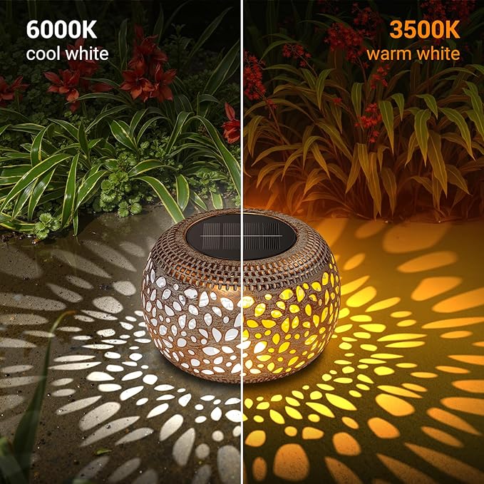 Solar Table Lanterns Outdoor Waterproof: 2 Pack LED Lamps - Image 2