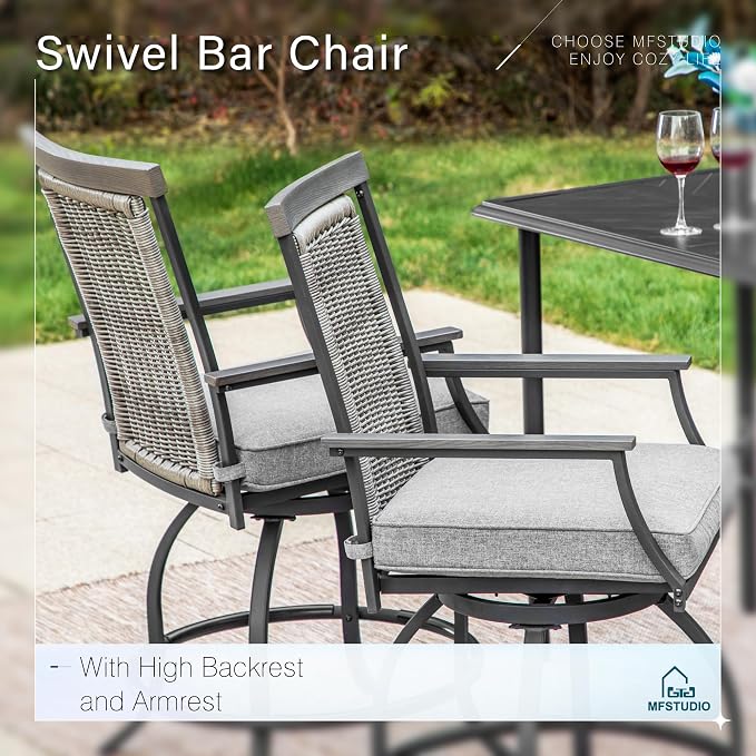 MFSTUDIO 3-Piece Outdoor Bar Set - Image 3