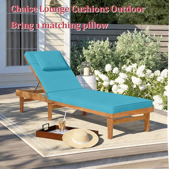 Chaise Lounge Cushions Outdoor 72x21x4 Inch, Patio Lounger Chair Cushion - Image 6