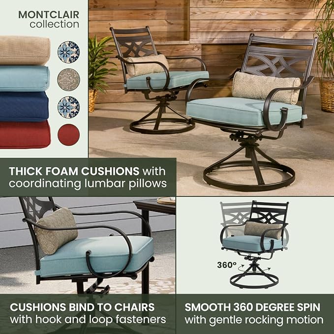 Hanover Montclair 3-Piece Outdoor Bistro Set - Image 8
