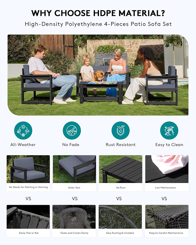 SERWALL 2 Pieces Single Cushioned Lounge Chair - Image 4