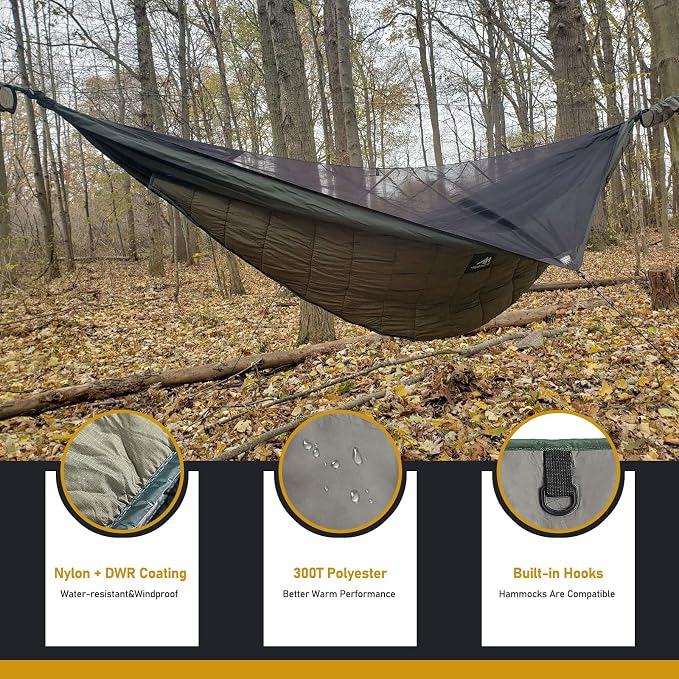 AYAMAYA Single & Double Hammock Underquilt Full Length Big Size Under Quilts - Image 3