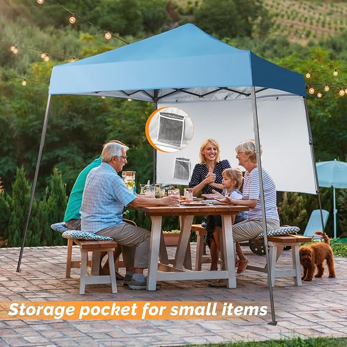 VINGLI 6x6 ft Pop Up Canopy Tent, Outdoor Small Gazebo - Image 6
