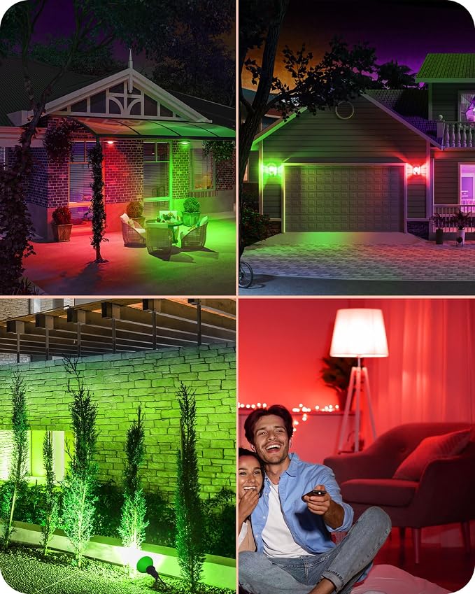 EDISHINE St.Patrick's Day/Easter Decorations PAR38 Red & Green LED Flood Light - Image 7