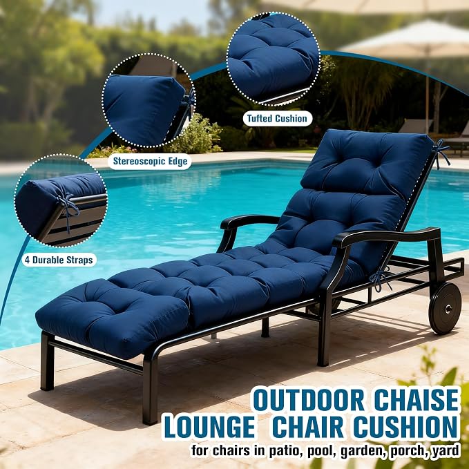 MTMR Chaise Lounge Chair Cushion Outdoor, Waterproof Seat Cushions - Image 6