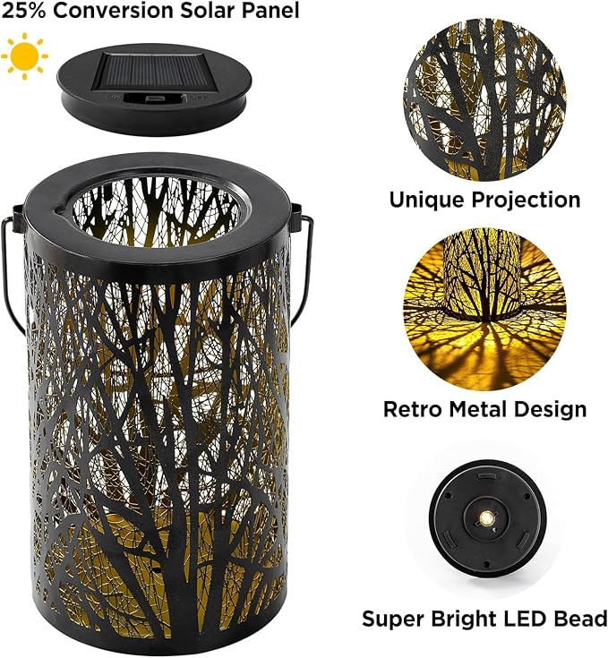 2 Pack Large Solar Lanterns Outdoor Waterproof, Gifts - Image 6
