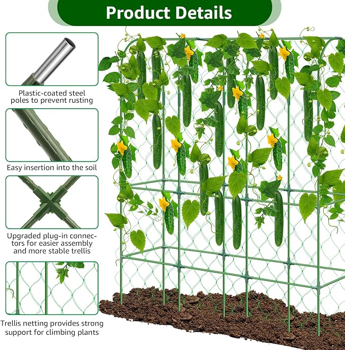 65"×48" Upgrade Heightened Cucumber Trellis - Image 3