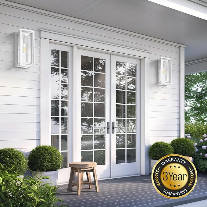 15" Large Outdoor Light Fixture Wall Mount, Modern Waterproof Exterior Porch - Image 2