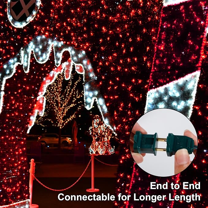 LJLNION 3 Sets Valentines Lights, 120V UL Certified Connectable Christmas Tree - Image 7