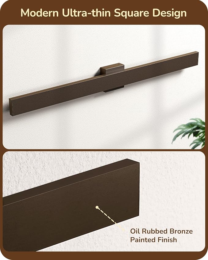 EDISHINE 2 Pack Modern Outdoor Wall Lights Dimmable, 39.3" Rectangular Outdoor - Image 6