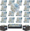 14Pcs Outdoor Cushion Covers, Patio Cushion Covers, Stretch Elastic Slipcovers by dreahoteztil