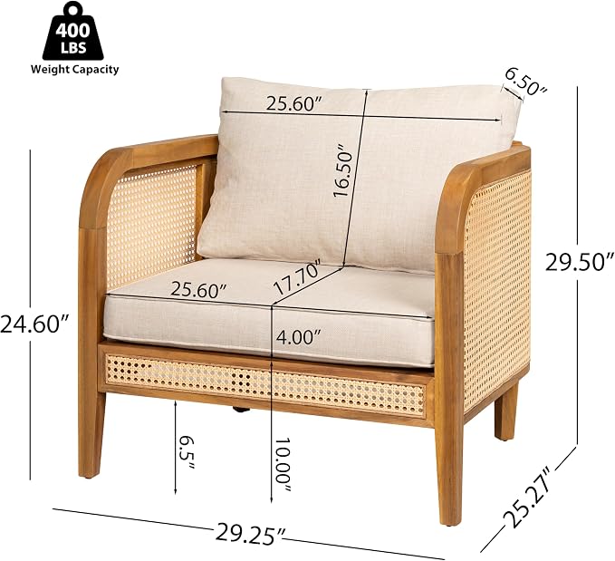 Christopher Knight Home Tilden Bohemian Acacia Wood Lounge Chair Outdoor Set of - Image 2