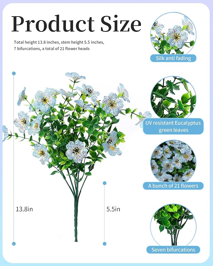 JAKY-Global Faux Artificial Plants Outdoor Flowers Spring Summer Decoration 16 - Image 6