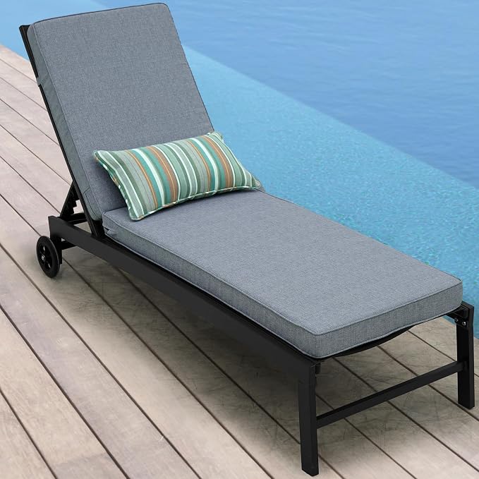 Outdoor Chaise Lounge Cushions, Olefin Lounge Cushion, Rainproof Color - Image 5