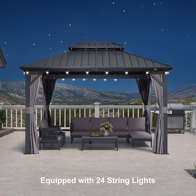 PURPLE LEAF 10'x12' Hardtop Gazebo - Image 2