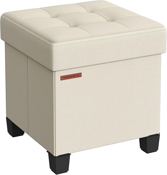 SONGMICS Storage Ottoman, Small Ottoman Foot Rest by SONGMICSbySONGMICSHOME