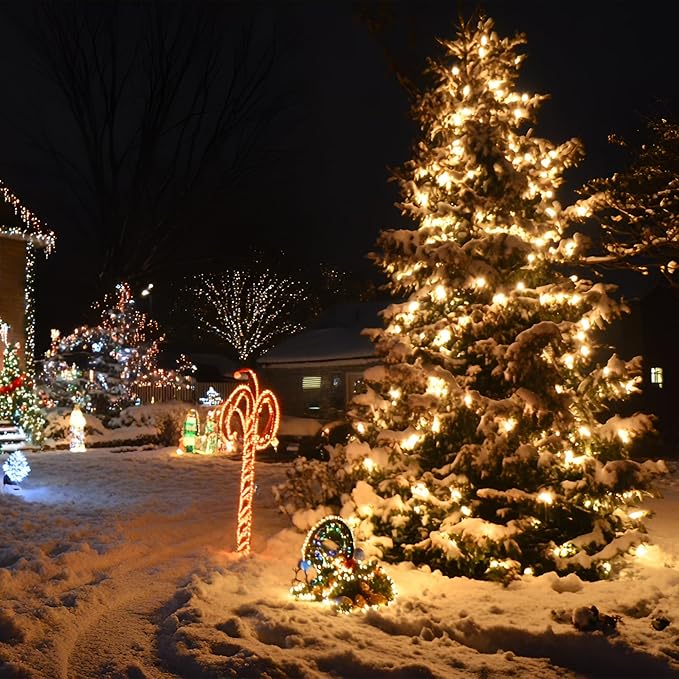 99FT 300 LED Christmas String Lights End-to-End Plug 8 Modes Indoor Lights - Image 3
