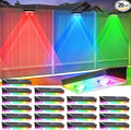Solar Fence Lights Outdoor, 20 Pack Warm White/RGB Fence Solar Lights by Etetale