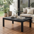 Solaste Aluminum Outdoor Coffee Table, All-Weather Rectangle Metal Patio Coffee by Solaste
