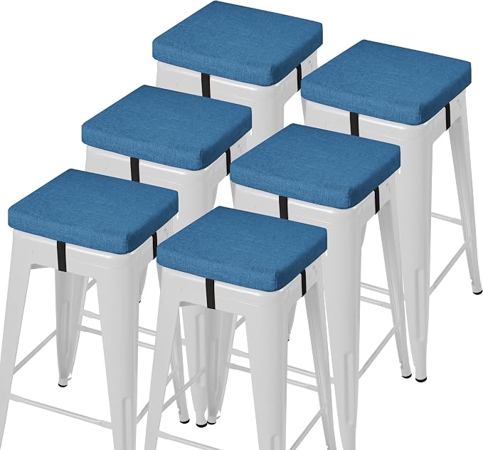 AddGrace Anti-Slip Bar Stool Cushions Square Bar Stool Seat Cushions by AddGrace