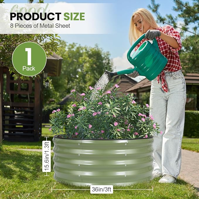 G GOOD GAIN Round Raised Garden Bed - Image 2