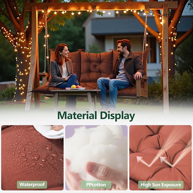 3 Seater Porch Swing Cushion, Thick Cushion - Image 3