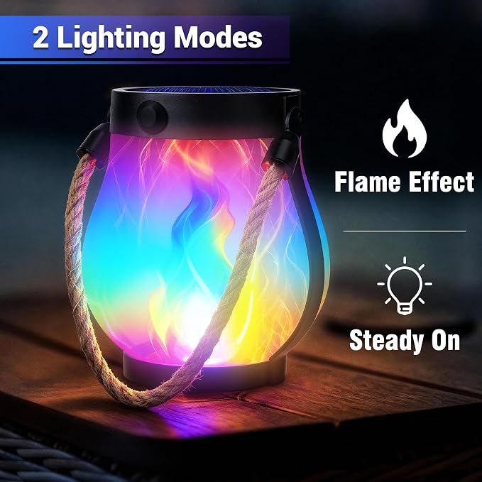 Christmas Solar Flame Lantern Hanging Outdoor Waterproof - Image 3