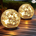 Solar Globe Lights Outdoor Waterproof-Solar Balls Garden-Cracked Glass Ball by JKIMK